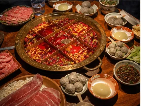 A table of local food from Chongqing