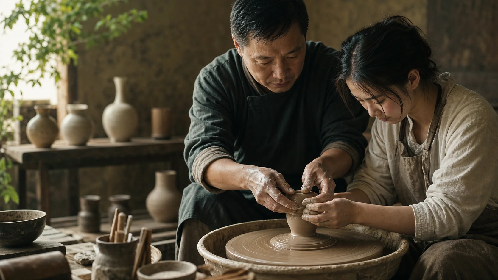 Chinese pottery workshop
