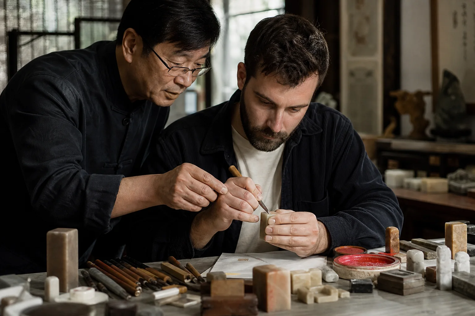 Seal Carving session in Chengdu