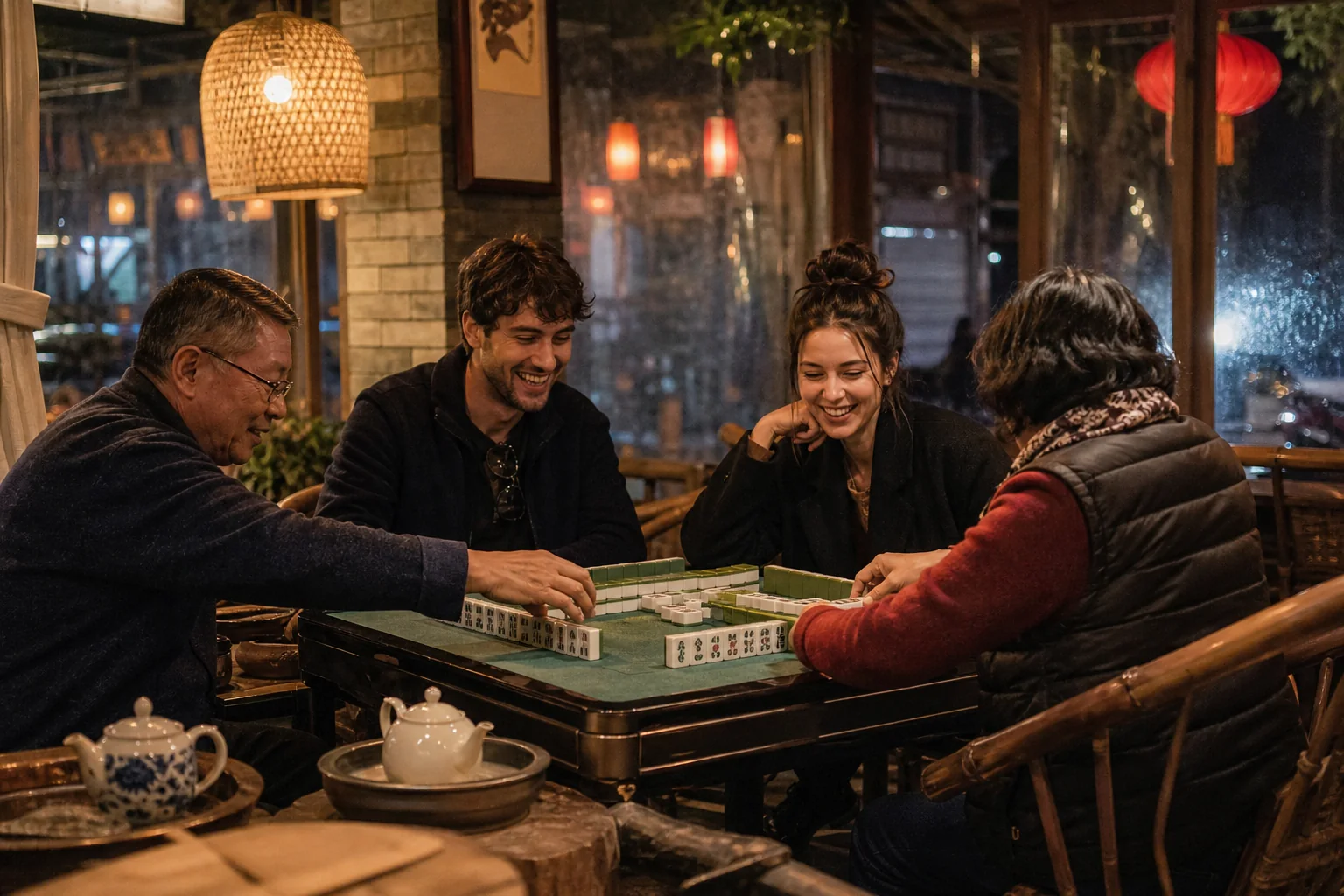 Mahjong placed into a Chengdu travel day