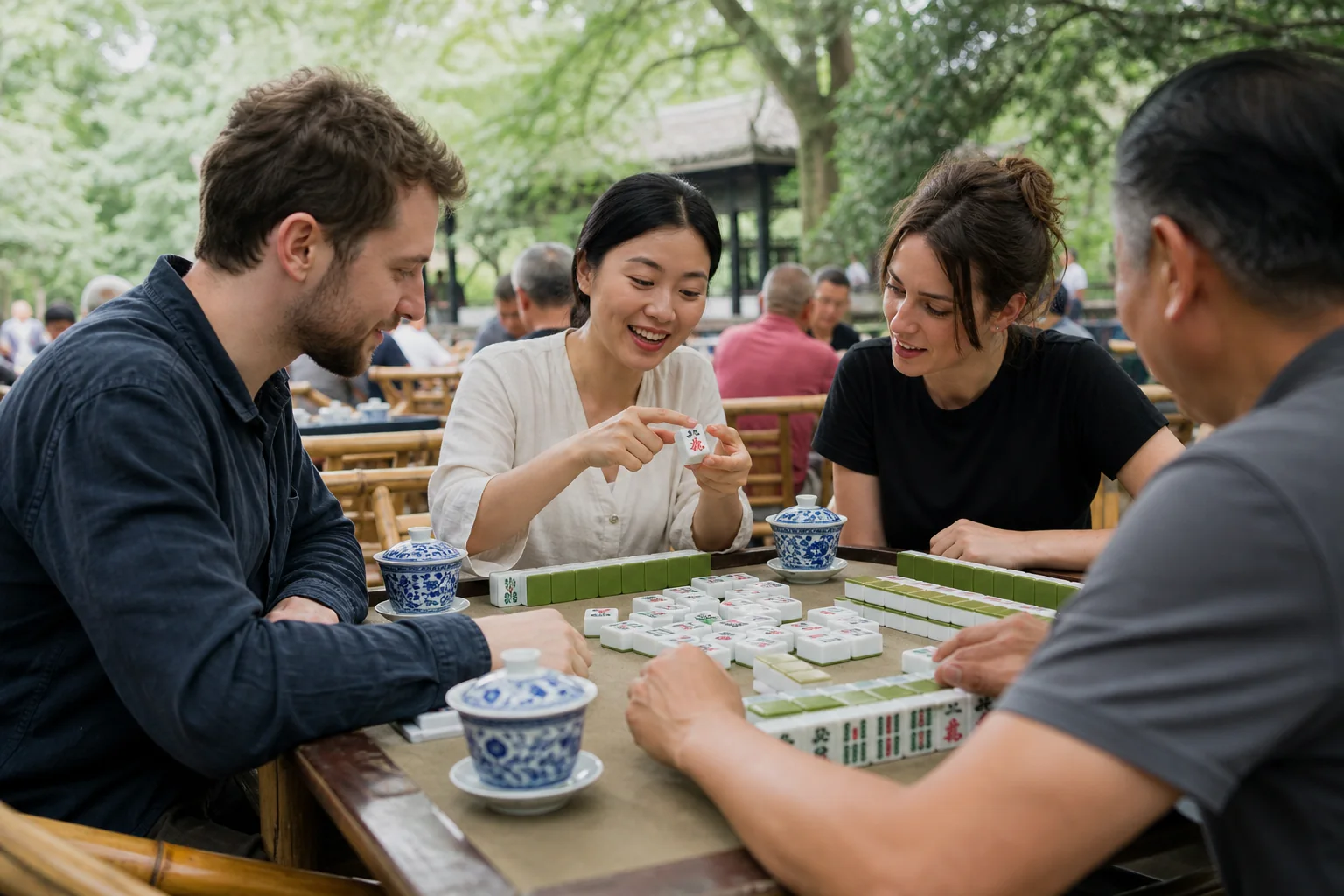 Mahjong session in Chengdu