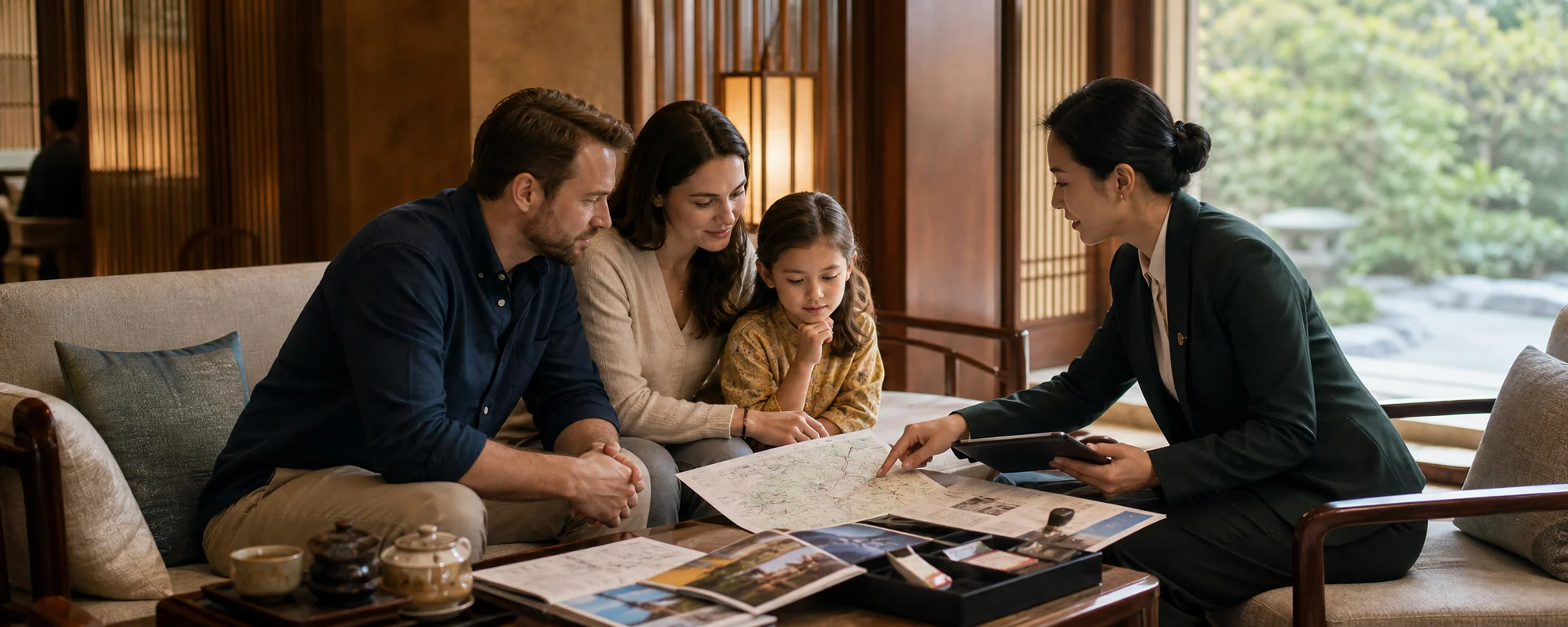 A family planning a private China journey with a local travel specialist